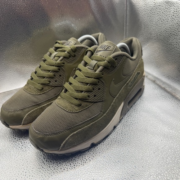 Size 9 Nike Air Max 90‎ Olive Green Mens Lace-Up Athletic Sneakers 537384-201 main image 5